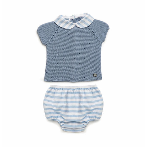 Conjunto braga tela rayada