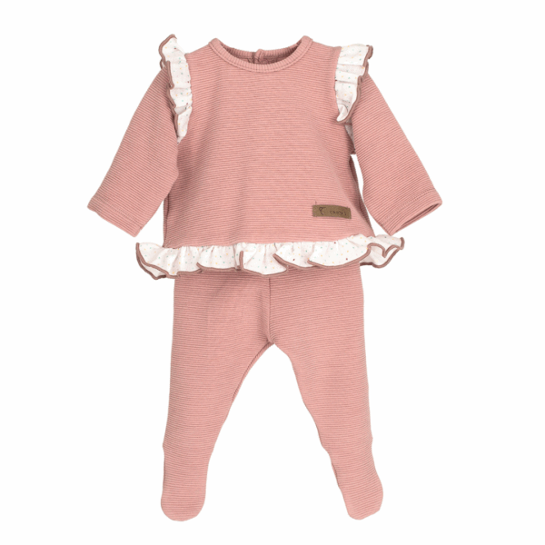 Conjunto polaina céfiro volantes