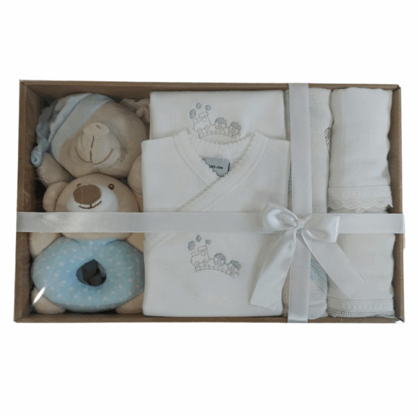 Caja regalo osito azul