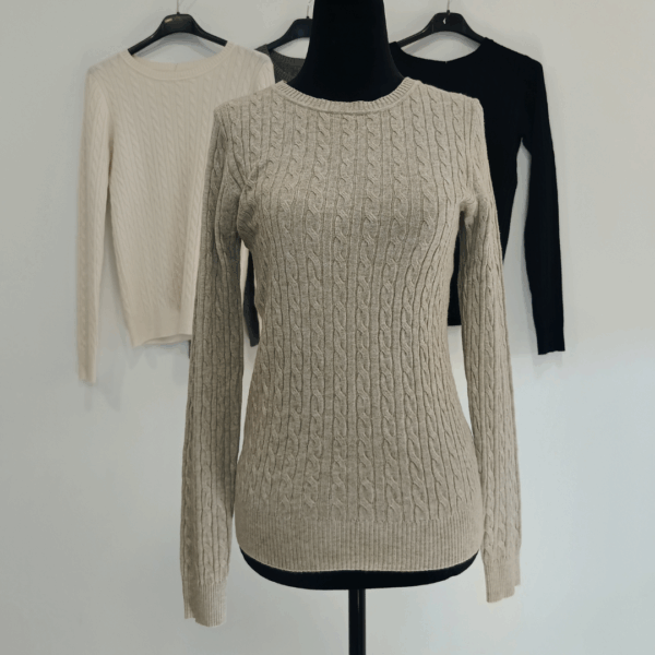 Jersey trenzado camel L/XL