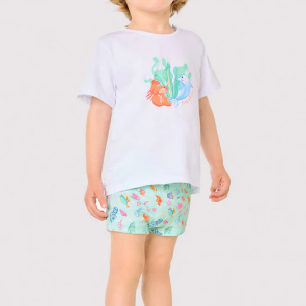 Conjunto baño fauna marina